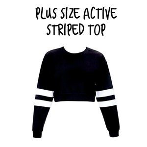Black & White Active Striped Top